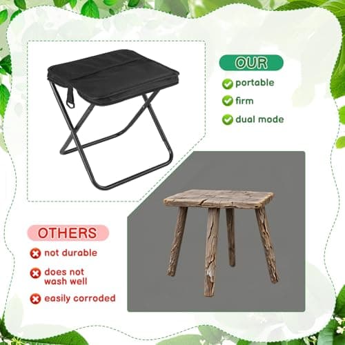 Meng Jiaran 2Pcs Portable Foldable Backpack Stool for Camping — view 5