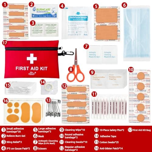 152 Piece First Aid Kit TSA Approved First Aid Kit International Travel Essentials Backpack Hiking Kit — view 2