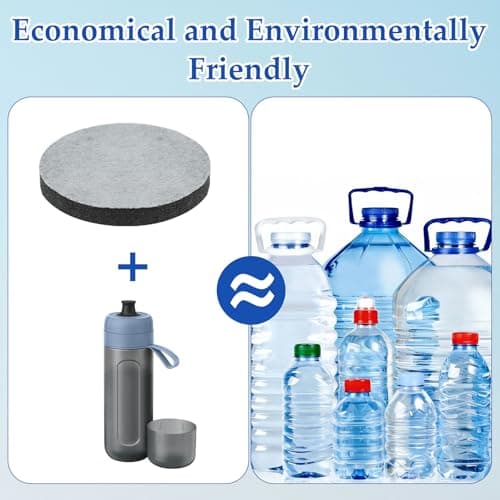 8 Pack Water Bottle Filter Discs Compatible for Brita Fill & Go Filter Bottles, Micro Disc Replacement Filter Compatible with Brita Water Bottle, Water Filter Discs Reduce Chlorine, Microparticles in — view 4