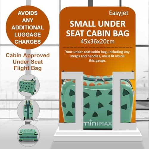 MiniMax Kids Ride-On Suitcase 45x36x20 with Neck Pillow & Drawstring Bag — view 4