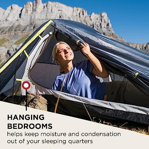 Coleman Bedrock 2 Tent, a compact 2 man dome tent, a light 2 person camping and hiking tent, 100% water-proof, sewn in groundsheet, a compact and light trekking tent which can be put up quickly, Grey — view 3
