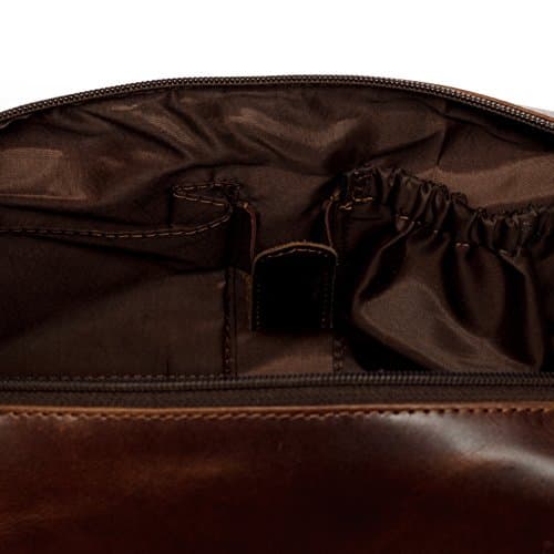 SID & VAIN wash Bag Bristol XL Travel Overnight Wash Gym Shaving Bag for Men's Or Ladies Real Leather Toiletry Bag Leather Bag Women and Men — view 4