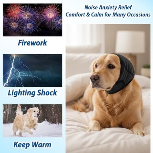 SurPse Dog Ear Muffs - Noise Cancelling & Dog Comb for Grooming - Anxiety Relief Ear Protection, Dog Brush for Shedding, Perfect for Fireworks & Travel — view 4