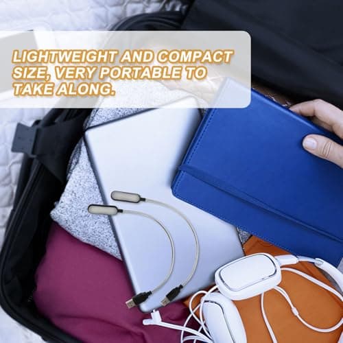Mikikit 2pcs Portable Laptop Lamp 5 V Flexible USB Foldable Light — view 4