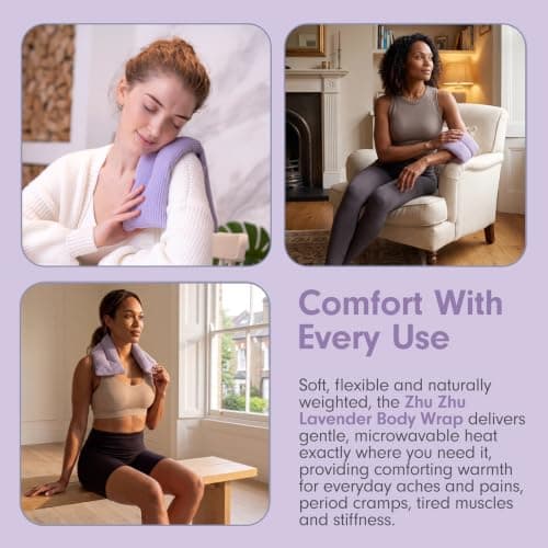 Zhu-Zhu Wheat Bags Microwavable Lavender Body Wrap Heat Pad, Lilac Fleece — view 4