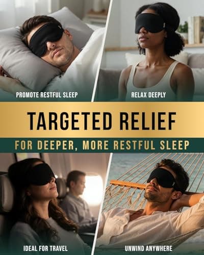 MagnetRX® Magnetic Sleeping Mask – Effective Magnetic Sleep Masks for Men & Women with 11 Neodymium Magnets – 100% Blackout Sleep Mask for Deep Relaxation & Travel — view 2
