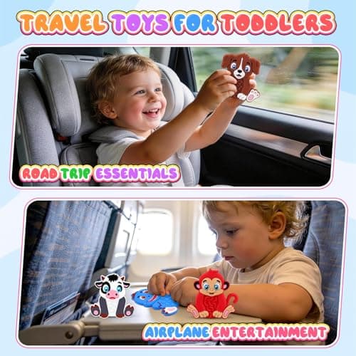 Bambebe 12 Pack Animal Texture Sensory Toys, Silicone Quiet Fidget Toys, Portable Travel Toys for Airplane Car Road Trip, Calming Stress Relief Gifts for Classroom — view 6
