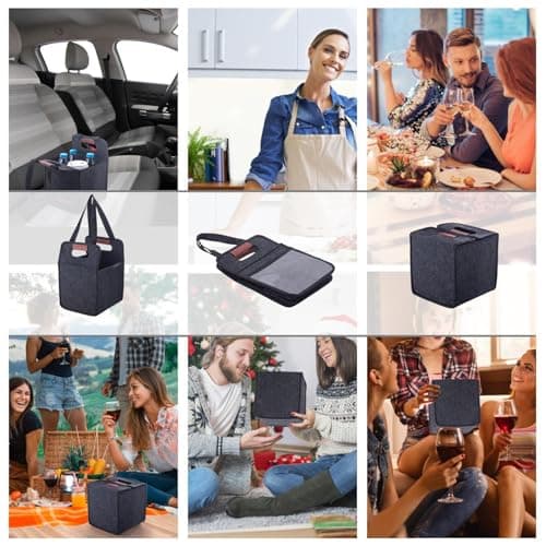 Drink Carrier with Handle Coffee Beverage Transporting Organizer Foldable — view 5