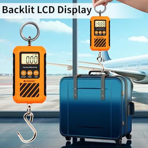 UNIWEIGH Digital Luggage Scale,Mini Crane Scale 300kg/660lb with Hold&Tare — view 4