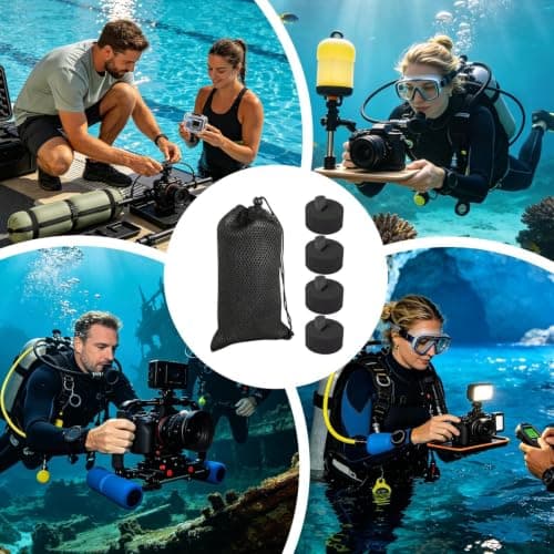Scuba Diving Camera Float 4-Piece with Net Bag Foam — view 5