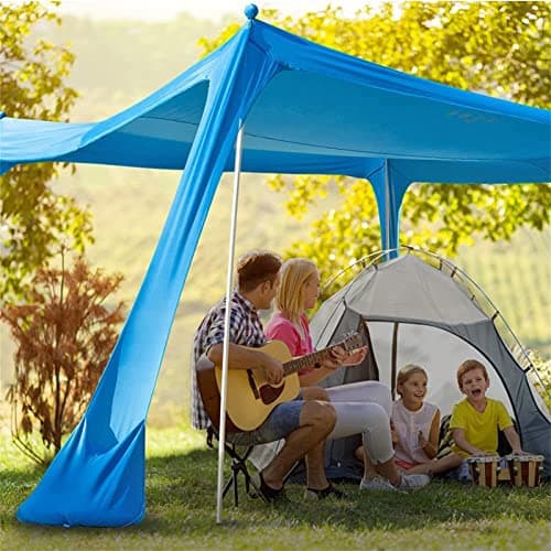Beach Tent Sun Shelter, UPF50+ Beach Shelter Canopy with Sand Anchors, Stability Poles and Storage Bag, Portable Outdoor Family Sun Shade for Camping Trips, Fishing, Picnics, Backyard Fun, Easy Set Up — view 3