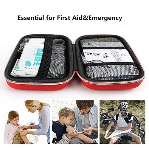 Lifesport First Aid Pouch Waterproof Medicine Storage Bag Portable Medical Package Emergency Medical Kit Survival Medicine Pills Pocket Container Perfect for Home Car Travel Outdoor (Red) — view 5