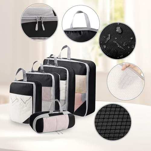 SYEXDZON Compression Packing Cubes, 8pcs Travel Organisers — view 3