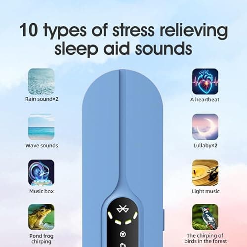 STEHEALTH Mini Portable Wireless Under Pillow Speaker for Sleeping (Blue) — view 2