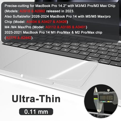 Arisase 2-Pack Trackpad Protector for MacBook Pro 14",High Definition — view 2