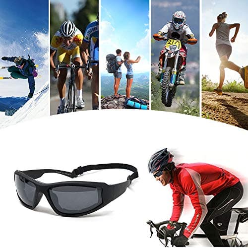 TERAISE Motorcycle Riding Glasses Safety Ski Goggles Adjustable Sunglasses — view 4