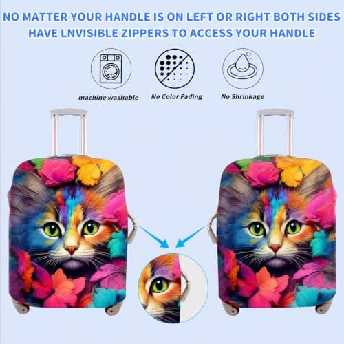 Elastic Luggage Cover, Protector Washable Suitcase Cover, High Elastic Spandex, Luggage Protector, Trolley Case covers, Dustproof Scratchproof Suitcase Protector for 18-21 Inches(S) — view 6