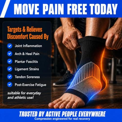 EXYNE Ankle Compression Sleeves & Socks — Plantar Fasciitis, Heel & Arch — view 3