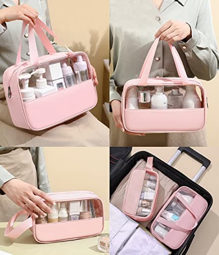 Mikytoper Clear Toiletry Bag 3 pcs, Waterproof Wash Bags Set in PVC — view 4