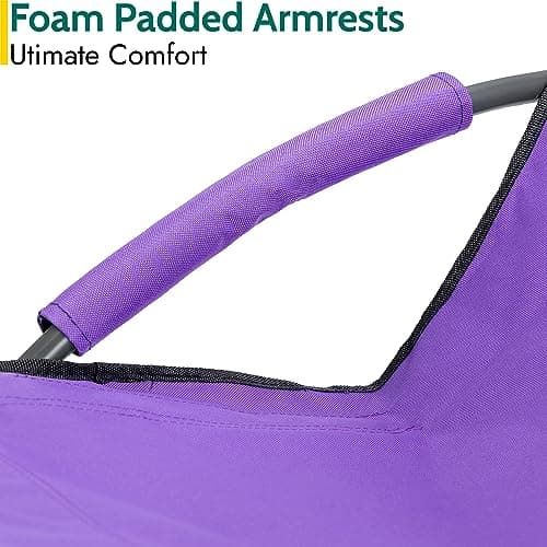 Trail Sisken Low Folding Beach Chair, Purple — view 6