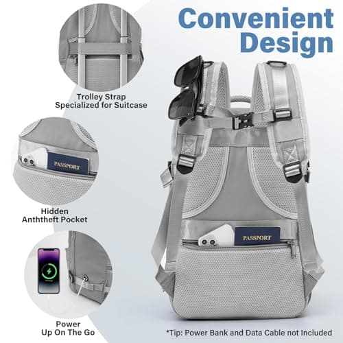 COOLIFE Cabin Suitcase 55x40x20 & Cabin Bag 40x30x20 EasyJet Ryanair PC+ABS — view 5