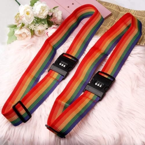 THP DEALS Twin Pack Heavy Duty Luggage Strap for Suitcases with Password Lock Clip - Adjustable Travel Belt — view 4