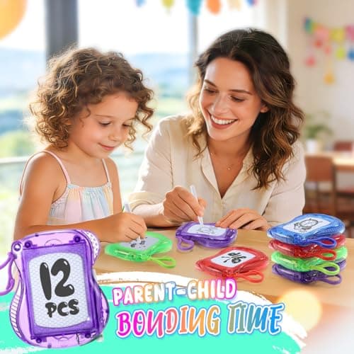 Party Bag Fillers for Kids, 12-Pack Mini Magnetic Drawing Board Toys for 4 5 6 7 8 9 Year Old Boys Girls Gifts Age 5 6 7 Party Bags Fillers Drawing Pads for Boys Girls Toys Age 3-12 Prizes for Kids — view 3