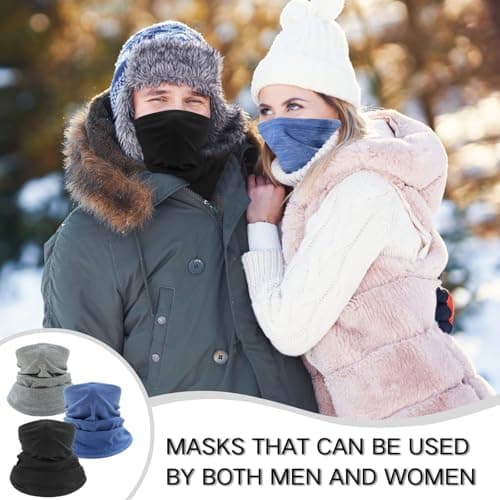 KEYRI 3 Pcs Neck Warmer for Men Women Winter Outdoor Thermal Snood — view 6