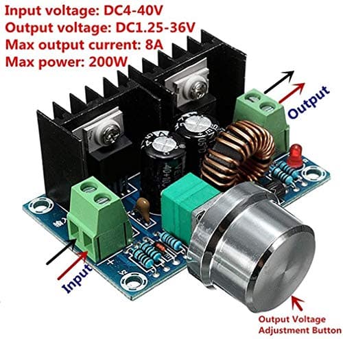 WINGONEER XL4016E1 DC 4-40V to DC 1.25-36V 8A Buck Converter Voltage Regulator 36V 24V 12V to 5V High Power Efficiency Step Down Converter Power Supply — view 6
