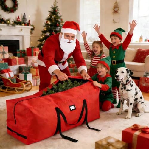 Christmas Tree Bag Waterproof Organizer with Wheels and Handles — view 3