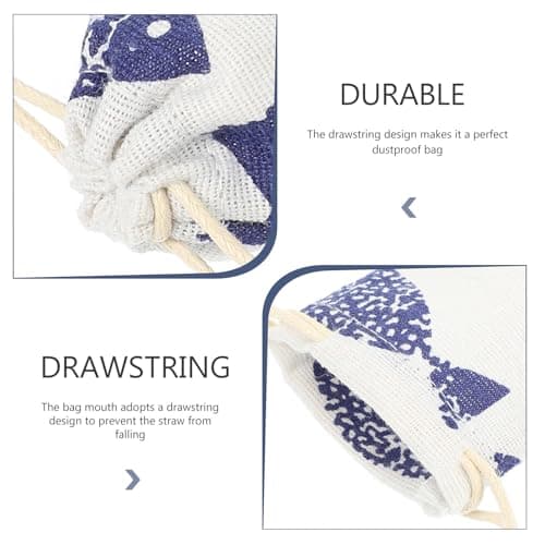 ULDIGI Chopstick Portable Drawstring 6pcs Storage Linen Cotton Bag Travel — view 3