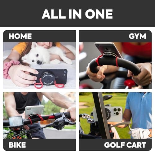 IMStick.PRO Multi-Functional Magnetic Phone Holder Fit for MagSafe Accessories, Cell Phone Stand Grip for iPhone 12-17, Phone Mount for Bike, Gym, Golf Cart, Airplane, Stroller (Bitcoin) — view 4