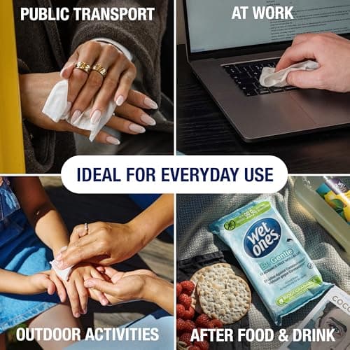 Wet Ones Be Gentle - Antibacterial Biodegradable Hand Wipes - 400 Wipes — view 4