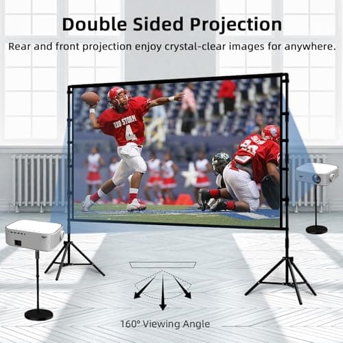 Wootfairy 120 inch Projector Screen and Stand with Carry Bag 4K HD Screen — view 5