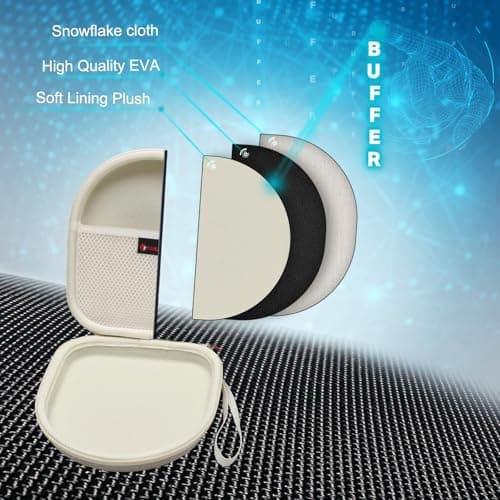 XANAD Headphone Case for Sony WH-CH520 Travel Carrying Headphones Beige — view 3