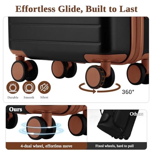 Kono Cabin Suitcase 55x40x20, Lightweight Carry On Luggage for Ryanair — view 4