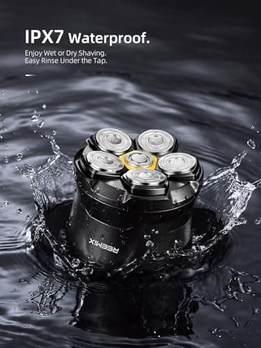 Reemix Head Shaver for Bald Men, 6 Floating Heads, 10000 RPM Motor — view 4