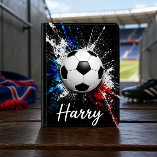 Speaking of Gifts Personalised Football Passport Cover – Boys Soccer Travel Document Holder – Kids Name Holiday Gift — view 6