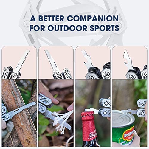 BIBURY Multi Tool, 21 in 1 Multitools Pliers, Screwdriver for Camping EDC — view 3