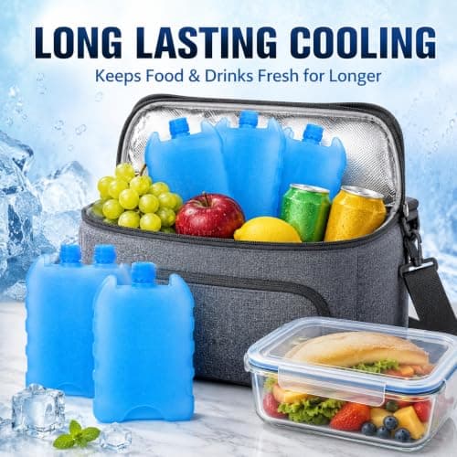 Healeved 7PCS Reusable Ice Packs for Coolers, Lunch Bags & Camping — view 3