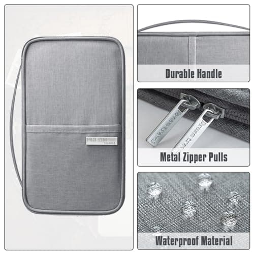 Passport Holder Travel Wallet, RFID Family Travel Document Organiser — view 4