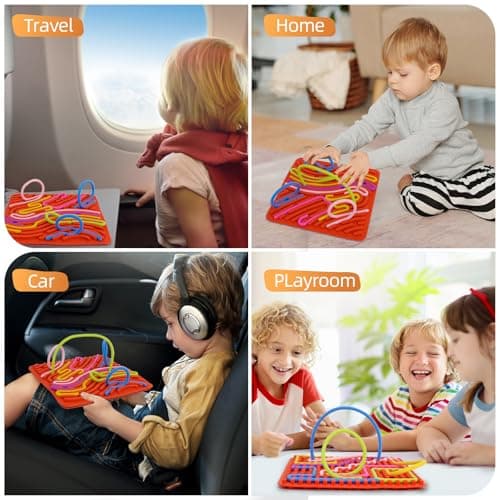 Sensory Activity Board,Adhd Toys for Kids 5.7inch with 11Strings&Travel Bag — view 6
