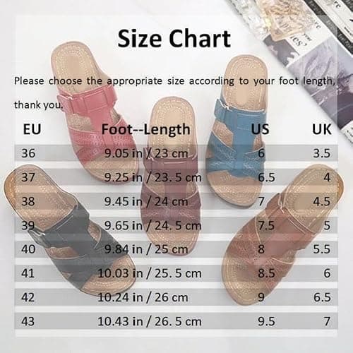 Orthopedic Wedge Sandals for Women, Arch Support Adjustable Straps Open Toe Platform Walking Shoes, Summer Flat Sandals (Burgundy,6) — view 3