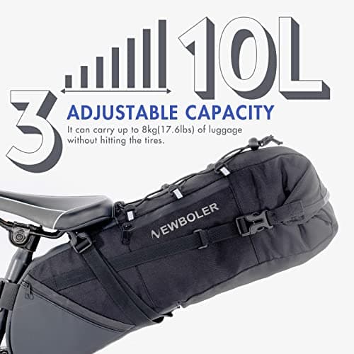 Lixada Bike Saddle Bag 3-10L MTB Bike Seat Pack Large Capacity Bicycle Tail bag Portable Cycling Seat Bag — view 2