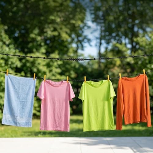 9.8Ft Travel Washing Line, Ymapinc 12 Beads Non-Slip Portable Camping Clothes Line, Compact Outdoor Laundry Clothesline for Hotel Room Outdoor Use — view 6