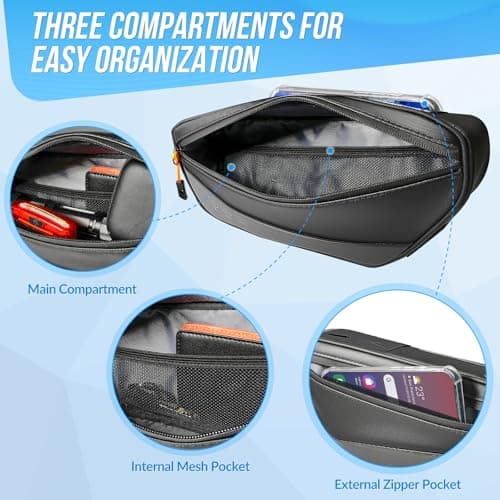Nasjac Bike Frame Bag - Waterproof Bicycle Triangle Bag with Side Pocket - Reflective Bicycle Under Tube Storage Pouch for Road Mountain Bike Cycling Travel — view 6