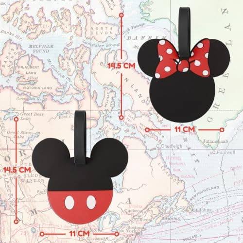 Peers Hardy - Disney Mickey M Disney Mickey & Minnie Mouse Black and red 2 Piece Luggage Tags — view 5