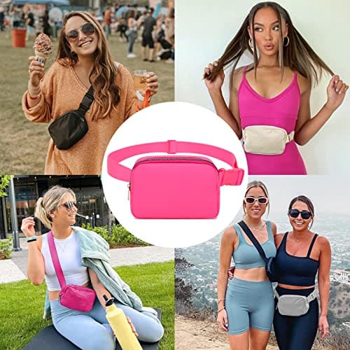 Invool Bum Bag for Women Men, Fanny Pack with Adjustable Straps Crossbody Fashion Waist Pack, Running Belt Bag for Travel Workout Cycling Hiking — view 6