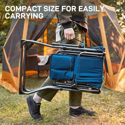 EVER ADVANCED 76CM Seat Height Tall Folding Camping Directors Chair — view 4