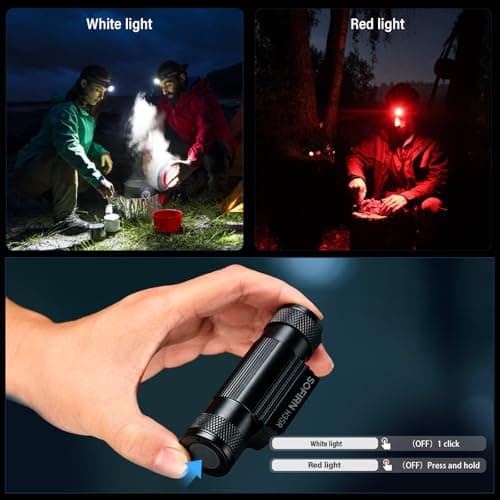 Rechargeable LED Head Torch - Sofirn H35R Super Bright Head Torches 1500 Lumens, 5 Red and White Light Modes, USBC Charging, IP68 Waterproof Headlamp, with Long Runtime for Camping, Running, Fishing — view 4